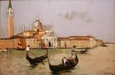Gondoles devant San Giorgio Maggiore à Venise