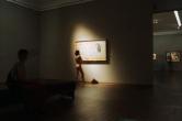 Nude visiting an exhibition