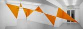 Huit droites pour six triangles pleins， orange