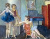 Trois danseuses en oblique au clavecin