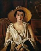 Portrait de Madame Paul Guillaume au grand chapeau (collection Jean Walter et  Paul Guillaume)