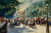 Paris 1900， les Boulevards，  la Porte St-Martin