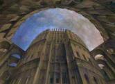 L'intérieur de la Tour de Babel， contreplongée