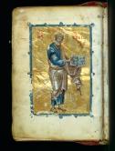 St. Matthew. Gospels in Greek， vicinity of Constantinople， 13th c.  Ms. M.340， f.5v.