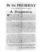 George Washington. A Proclamation (Broadside). [New York， 1789].