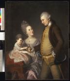 ジョンとエリザベス・ロイド・カドワラダー夫妻とその娘アンの肖像