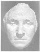Life Mask of George Washington， full face front view. Virginia， 1785. Plaster. 
