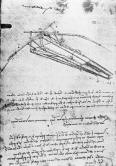 Design for a flying machine, folio 74v 143, c.1488 (pen and ink on paper)