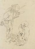 二猟師図、江戸時代