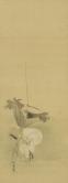 鷺と睡蓮図、江戸時代、17世紀半ば‐18世紀初頭