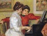 Yvonne and Christine Lerolle at the piano, 1897 