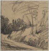 Landscape Sketch with Road