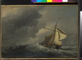 嵐に見舞われたオランダ船