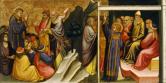 「聖ステパノ伝」を表した祭壇画プレデッラ：説教する聖ステパノ／ユダヤ法院での聖ステパノ