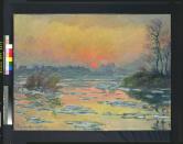セーヌ河の日没、冬