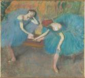 休息する2人の踊り子もしくは青い衣装の踊り子