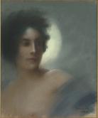 女性の肖像の習作、月食または三日月の女
