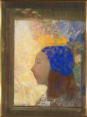 青い帽子を被る少女の肖像