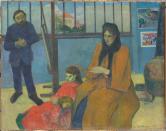 画家とその家族のいるアトリエ