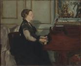 ピアノを弾くマネ夫人
