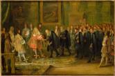 1663年11月11日にルーブル宮殿で行われた、スイス13州の使者たちとルイ14世の会見