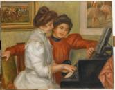 ピアノの前のイヴォンヌおよびクリスティーヌ・ルロール