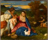 聖母子と聖カテリナと羊飼い(通称「うさぎの聖母」)