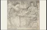 Sketch of Two Seated Figures for ?'The Backgammon Players'